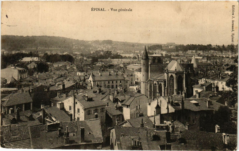 Carte postale ancienne Epinal vue générale à Épinal