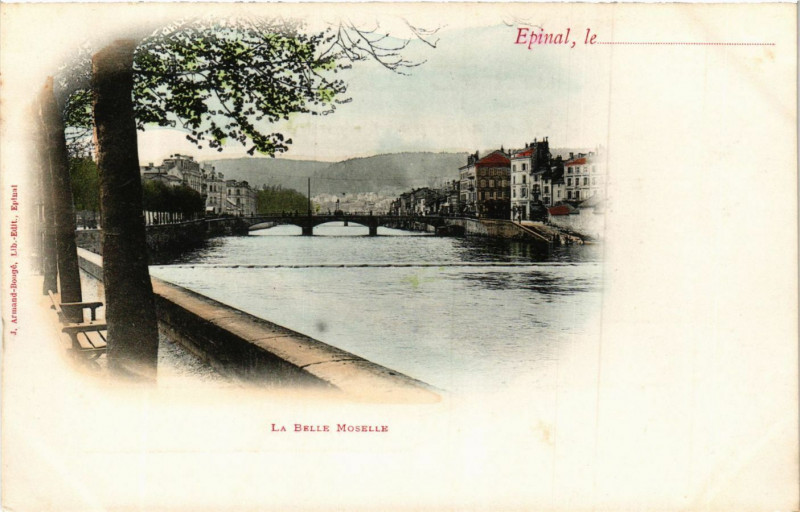 Carte postale ancienne Epinal La Belle Moselle à Épinal