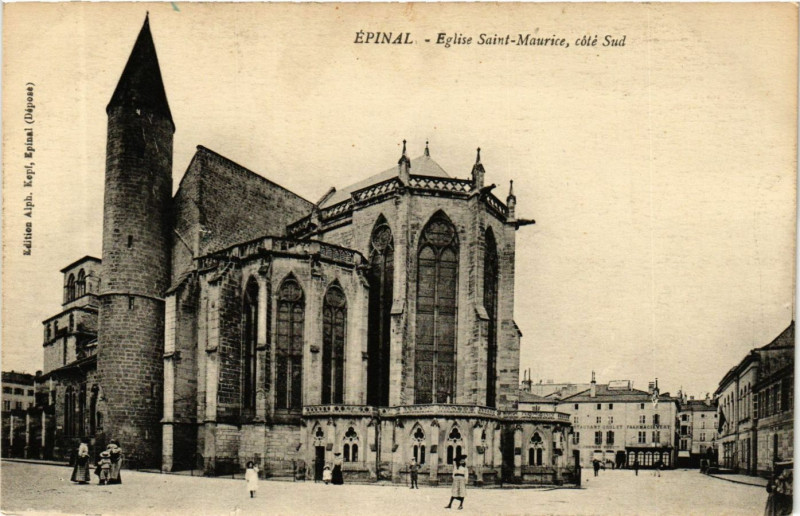Carte postale ancienne Epinal Eglise Saint-Maurice - cote SudLL. 4. à Épinal