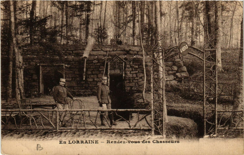 Carte postale ancienne En Lorraine Rendez-vous des Chasseurs