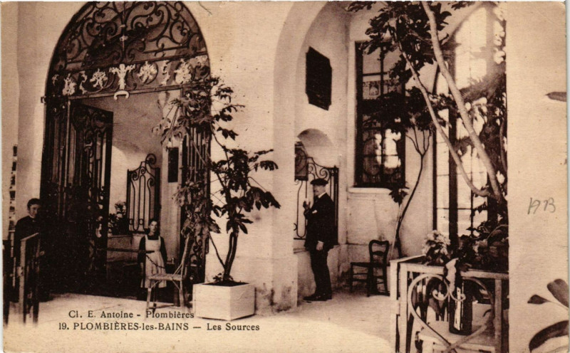 Carte postale ancienne Cl. E. Anthoine. Plombieres-les-Bains Les Sources à Plombières-les-Bains
