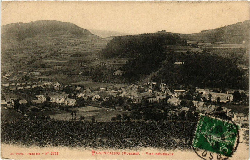 Carte postale ancienne Ad. Welck Plainfaing vue générale à Plainfaing