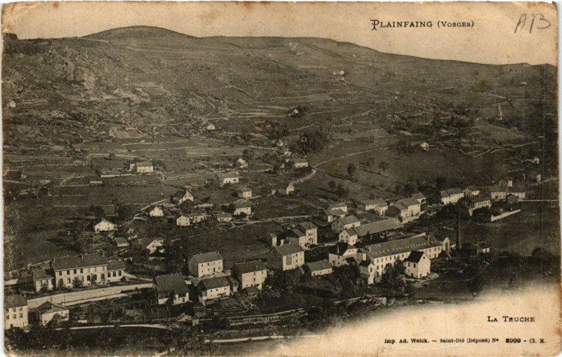 Carte postale ancienne Ad. Welck Plainfaing La Truche à Plainfaing