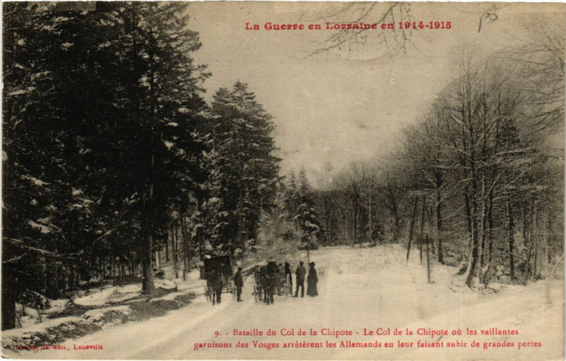 Carte postale ancienne 9 Bataille du Col de la Chipotte
