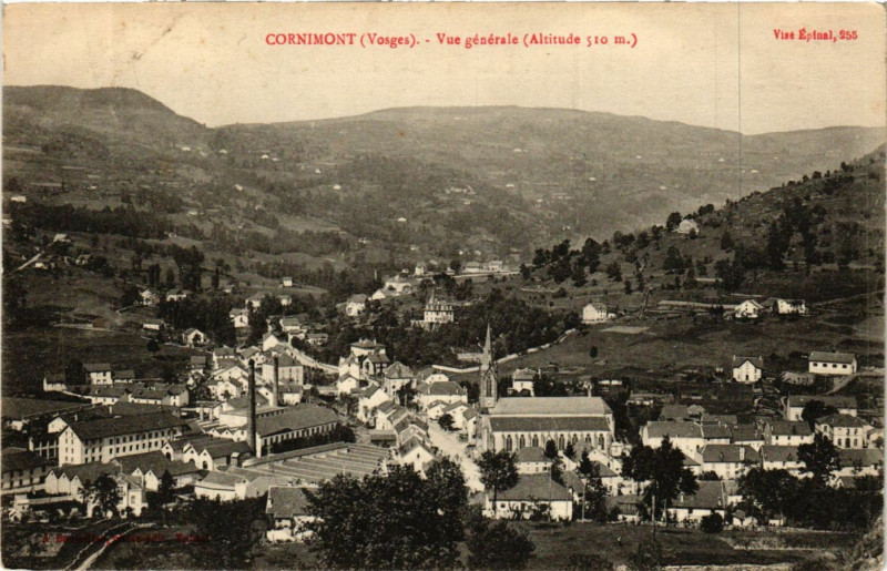 Carte postale ancienne 255 Cornimont Vue générale à Cornimont
