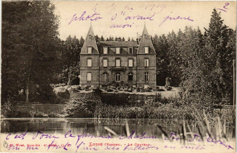 Carte postale ancienne Lusse Le Chateau à Lusse