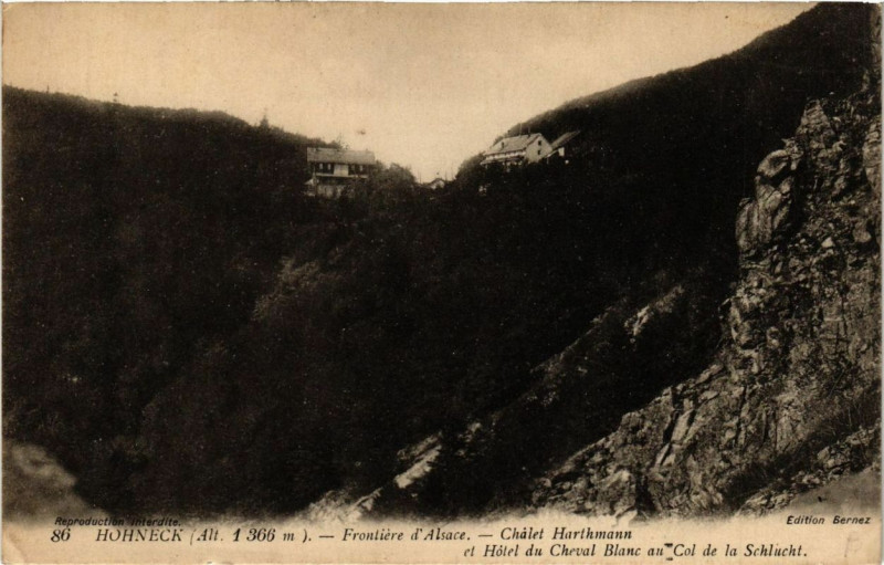 Carte postale ancienne Hoh Frontiere d'Alsace - Chalet Harthmann
