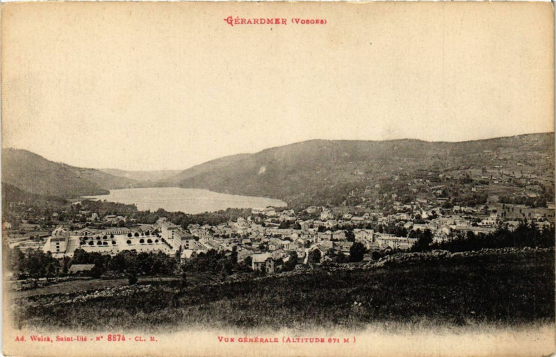 Carte postale ancienne Gerardmer vue générale à Gérardmer