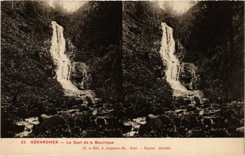 Carte postale ancienne Gerardmer Le Saut de la Bourrique à Gérardmer