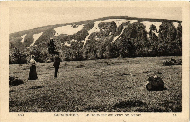 Carte postale ancienne Gerardmer La Hohneck couvert de Neige à Gérardmer