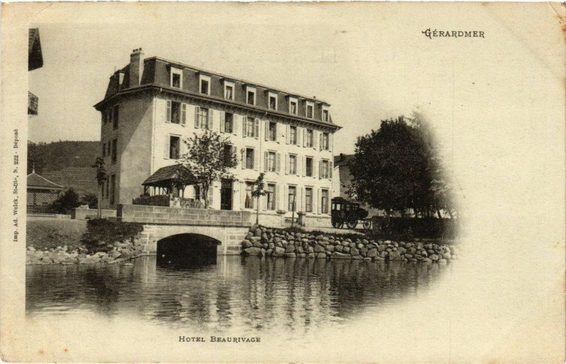 Carte postale ancienne Gerardmer Hotel Beaurivage à Gérardmer