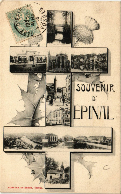 Carte postale ancienne Souvenir d'Epinal