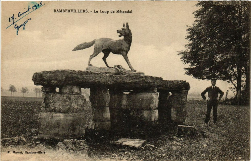 Carte postale ancienne Rambervillers Le Loup de Metendal à Rambervillers