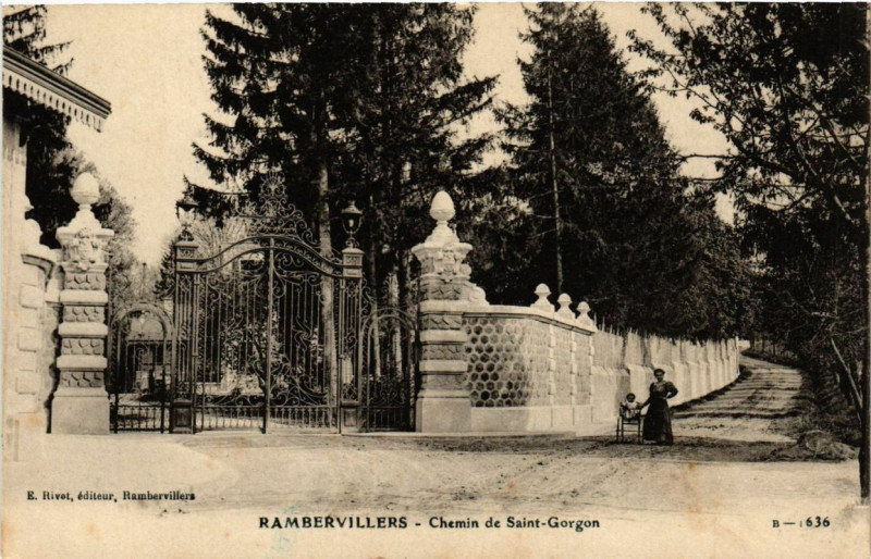 Carte postale ancienne Chemin de Saint-Gorgon à Rambervillers