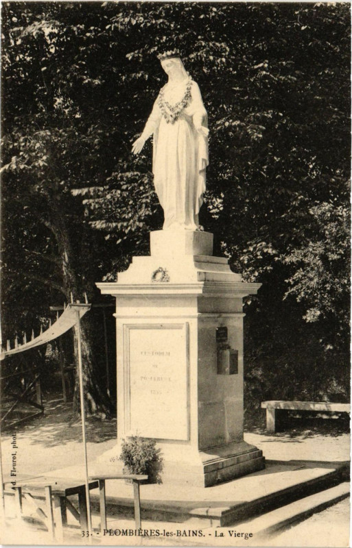 Carte postale ancienne Plombieres-les-Bains La Vierge à Plombières-les-Bains
