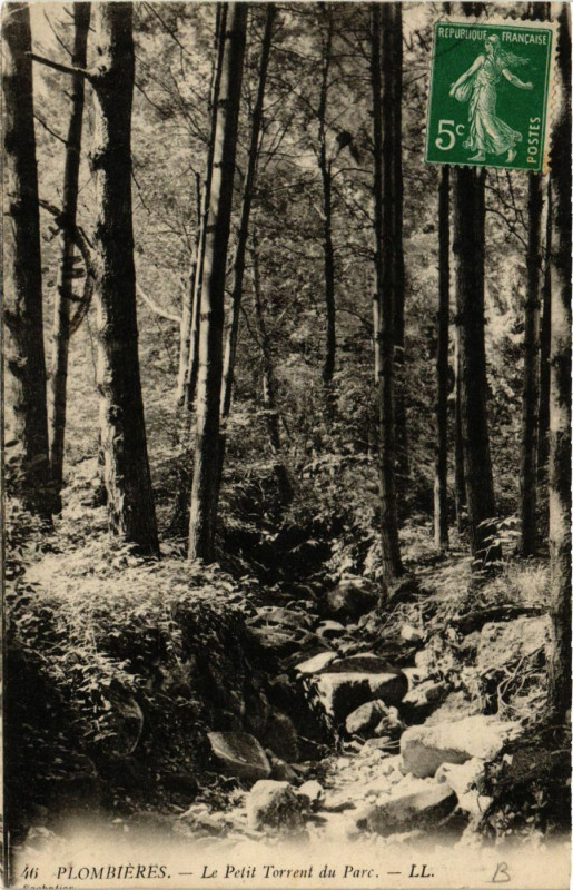 Carte postale ancienne Plombieres Le Petit Torrent du Parc