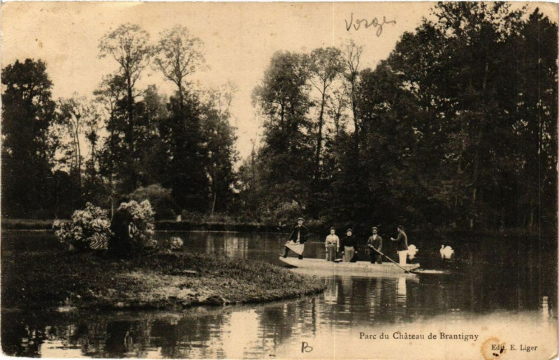 Carte postale ancienne Parc du Chateau de Brantigny à Brantigny