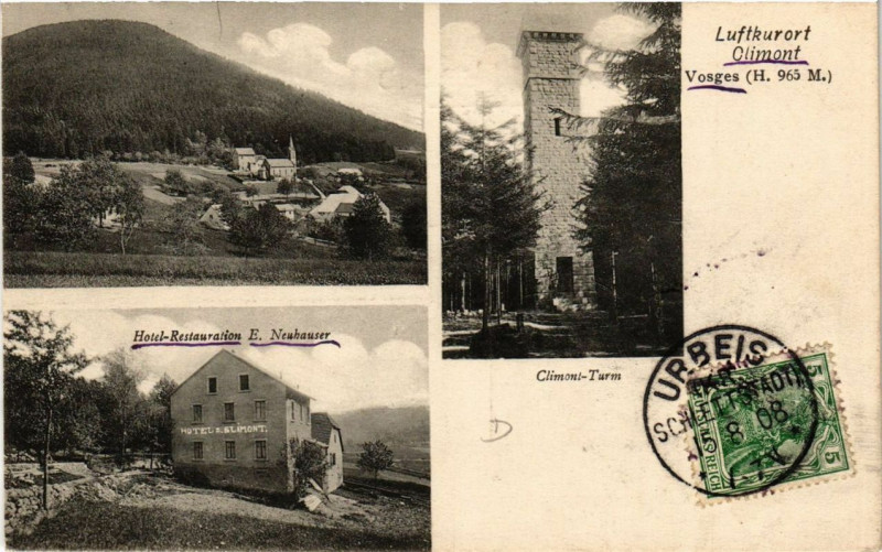 Carte postale ancienne Olimont Hotel E. Neuhauser et Climont Turm