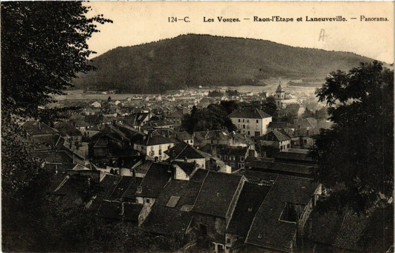 Carte postale ancienne Les Vosges Raon-l'Etape et Launeville Panorama à Raon-l'Étape