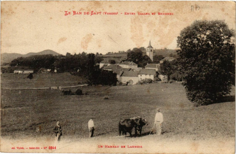 Carte postale ancienne Le Ban-de-Sapt Le Hameau e Launois à Ban-de-Sapt