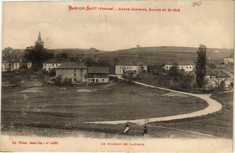 Carte postale ancienne Le Ban-de-Sapt le hameau de Launois à Ban-de-Sapt