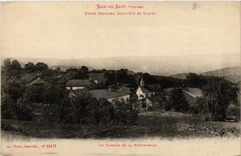 Carte postale ancienne Le Ban-de-Sapt Le Hameau de la Fontenelle à Ban-de-Sapt