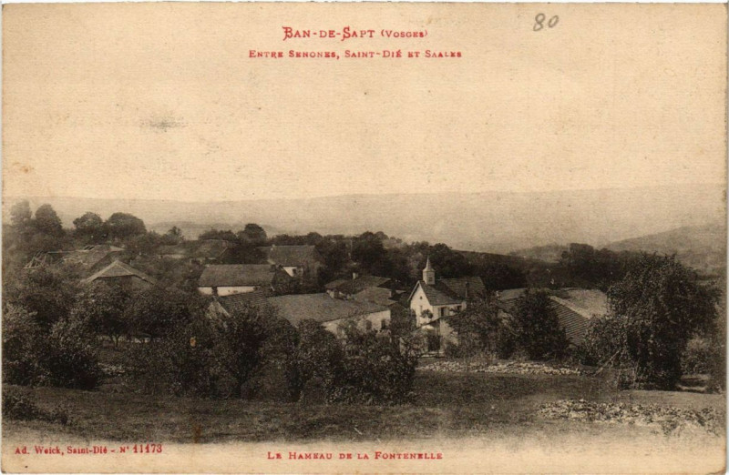 Carte postale ancienne Le Ban-de-Sapt Le Hameau de la Fontenelle à Ban-de-Sapt