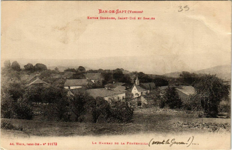 Carte postale ancienne Le Ban-de-Sapt Le Hameau de la Fontenelle à Ban-de-Sapt