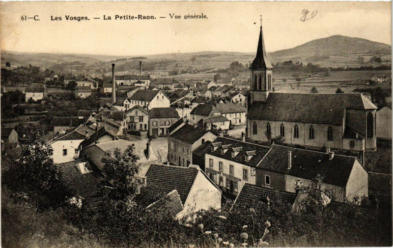 Carte postale ancienne La Petite-Raon vue générale à La Petite-Raon
