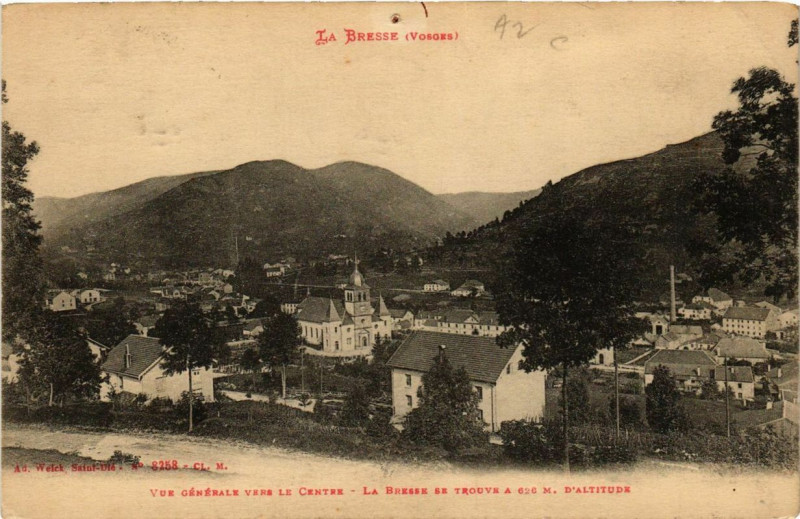 Carte postale ancienne La Bresse Vue générale vers le Centre à La Bresse
