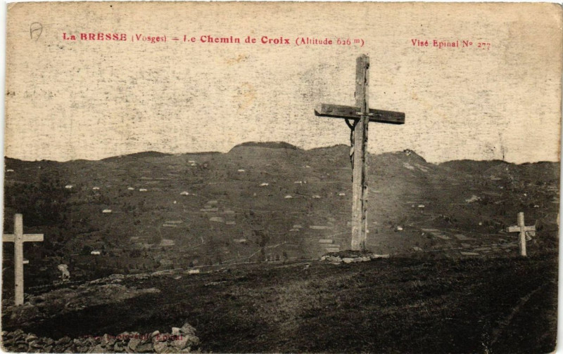 Carte postale ancienne La Bresse Le Chemin de Croix à La Bresse