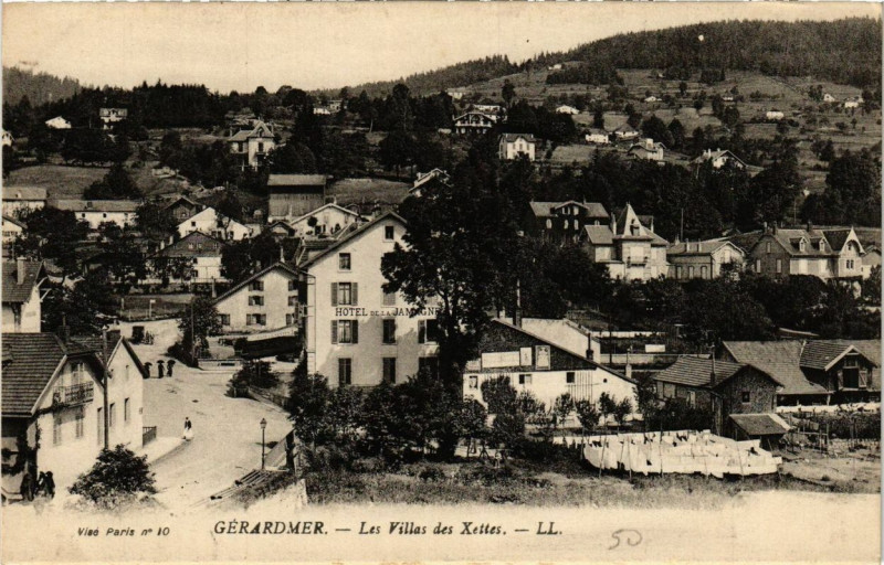 Carte postale ancienne Gerardmer Les Villas des Xettes à Gérardmer