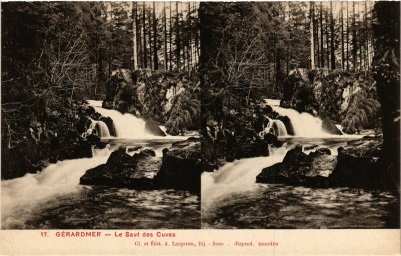 Carte postale ancienne Gerardmer Le Saut des Cuves à Gérardmer