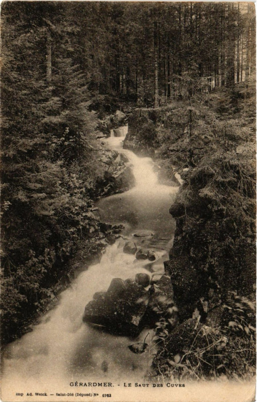 Carte postale ancienne Gerardmer Le Saut des Cuves à Gérardmer