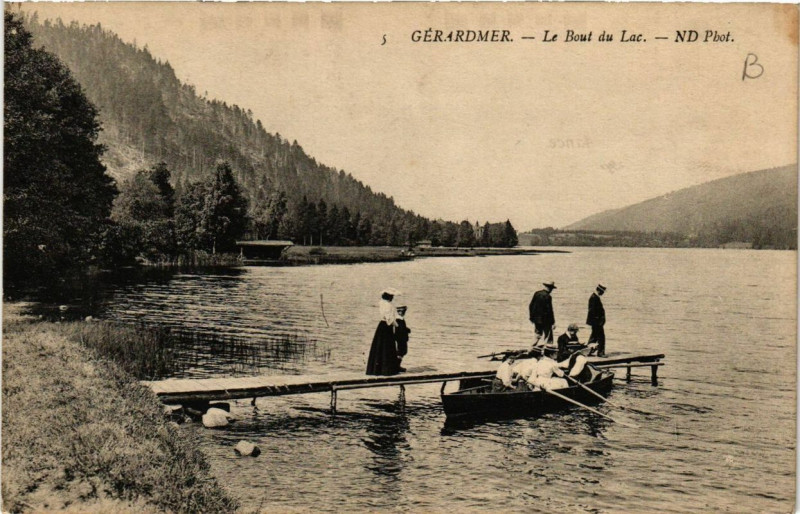 Carte postale ancienne Gerardmer le bout du lac à Gérardmer