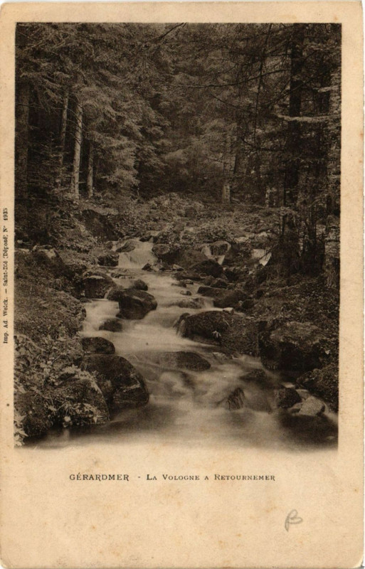 Carte postale ancienne Gerardmer La Vologne a Retournemer à Gérardmer