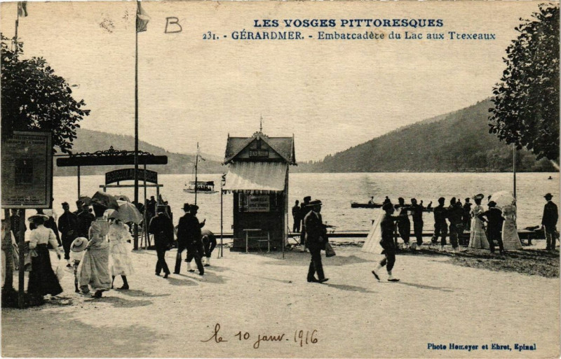 Carte postale ancienne Gerardmer Embarcadere du lac aux Trexeaux à Gérardmer