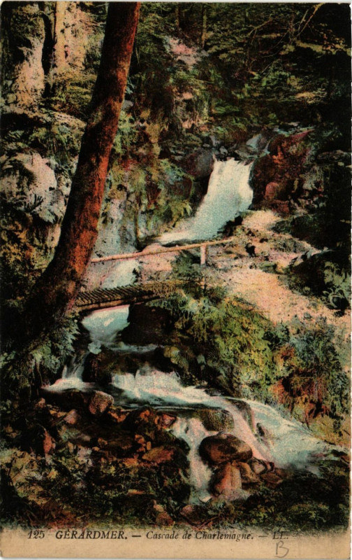 Carte postale ancienne Gerardmer Cascade de Charlemagne à Gérardmer
