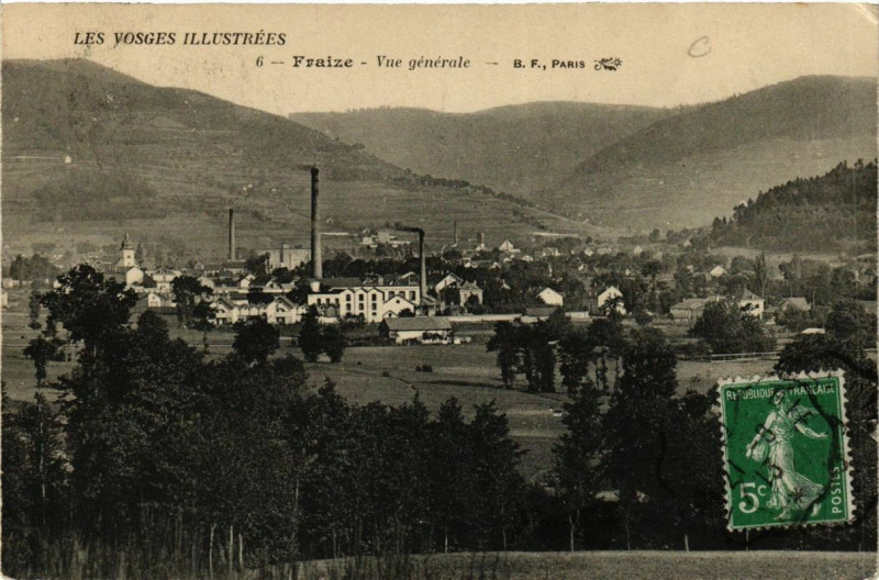 Carte postale ancienne Fraize Vue générale à Fraize
