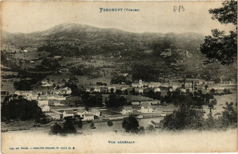 Carte postale ancienne Ferdrupt Vue générale à Ferdrupt
