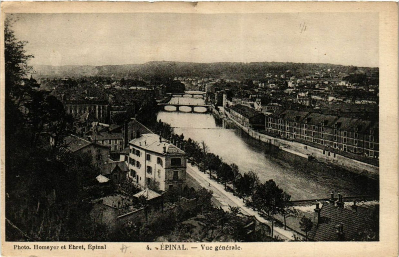 Carte postale ancienne Epinal vue générale à Épinal