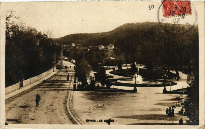 Carte postale ancienne Epinal Le Cours à Épinal