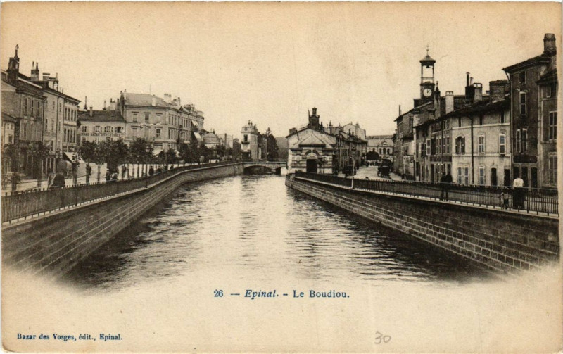 Carte postale ancienne Epinal Le Boudiou à Épinal
