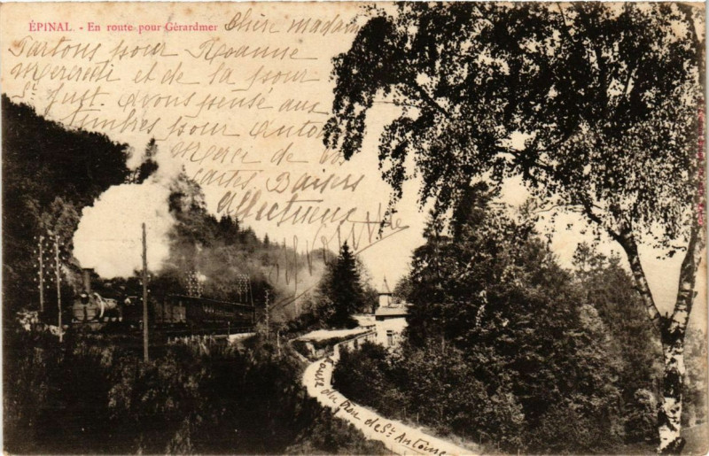 Carte postale ancienne Epinal En route pour Gerardmer à Épinal