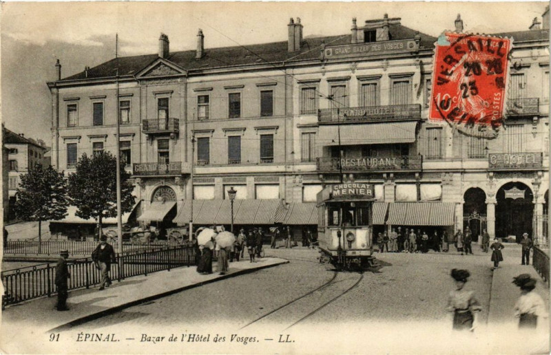 Carte postale ancienne Epinal Bazar de l'Hotel des Vosges à Épinal