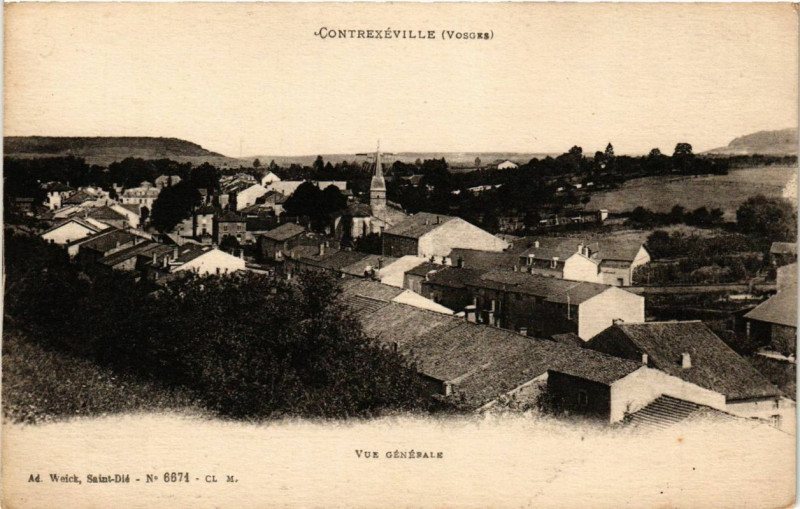 Carte postale ancienne Contrexeville vue générale à Contrexéville