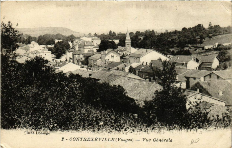 Carte postale ancienne Contrexeville vue générale à Contrexéville