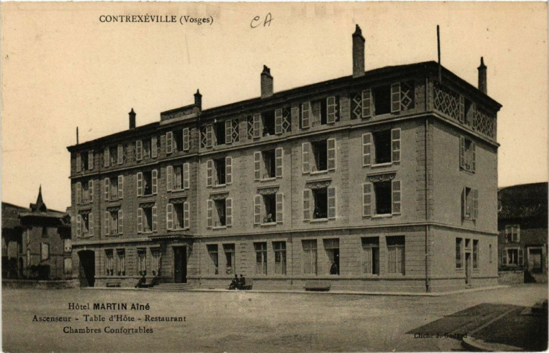 Carte postale ancienne Contrexeville Hotel Martin Aine à Contrexéville