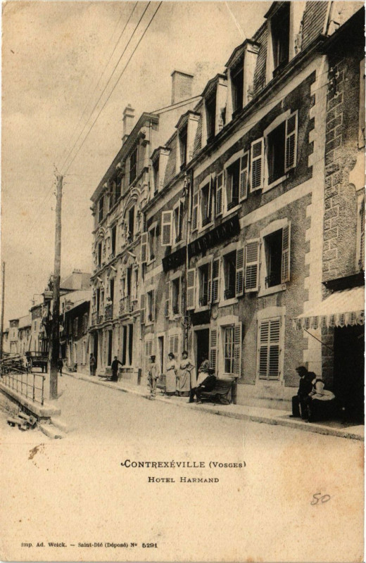 Carte postale ancienne Contrexeville Hotel Harmand à Contrexéville