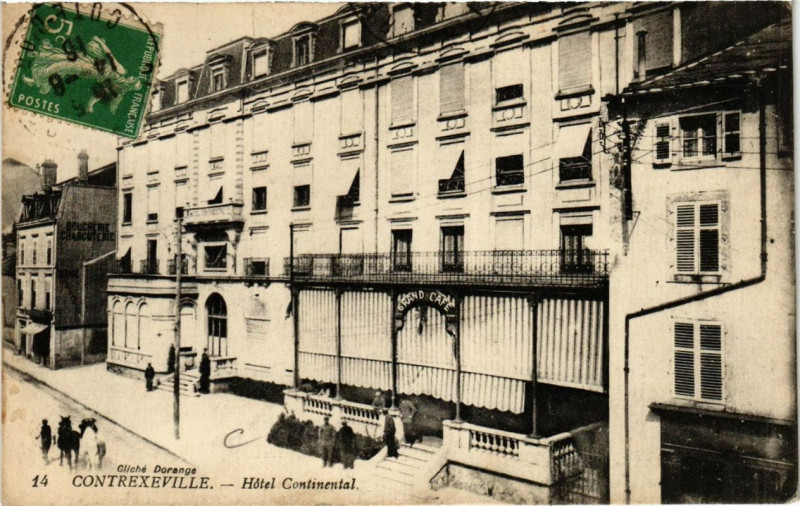 Carte postale ancienne Contrexeville Hotel Continental à Contrexéville